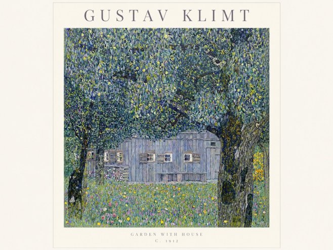 Klimt Garden with House No1 - Poszter