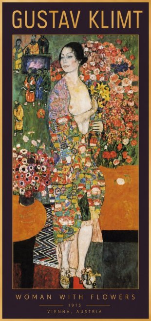 Klimt Woman with Flowers No2 - Poszter