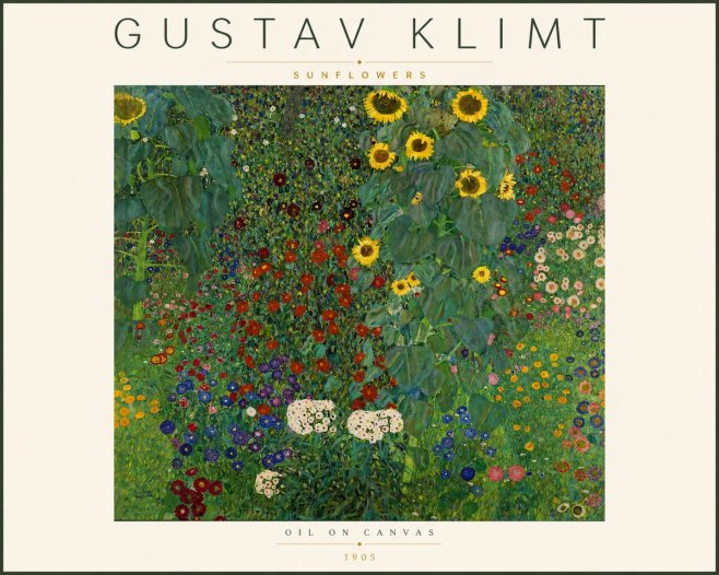 Klimt Sunflowers No4 - Poszter