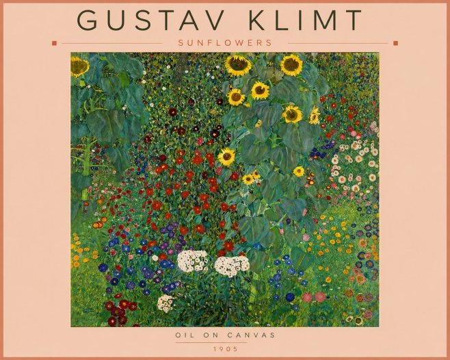 Klimt Sunflowers No5 - Poszter