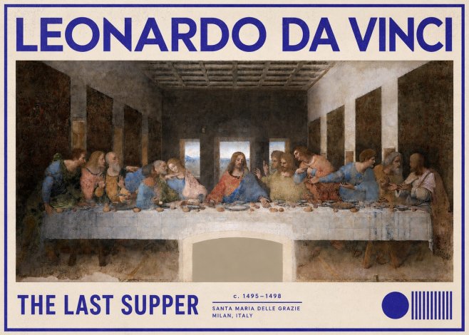 Leonardo da Vinci The Last Supper No2 - Poszter