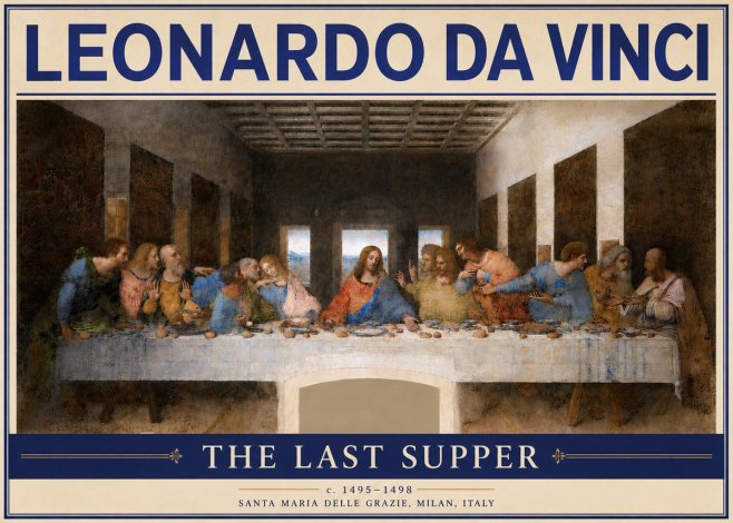 Leonardo da Vinci The Last Supper No4 - Poszter