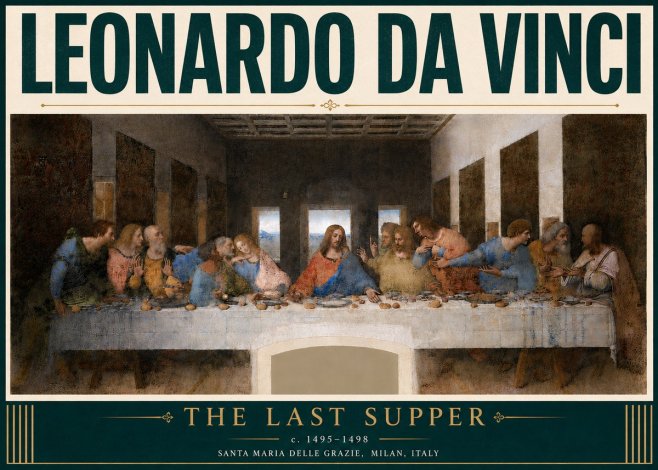 Leonardo da Vinci The Last Supper No6 - Poszter