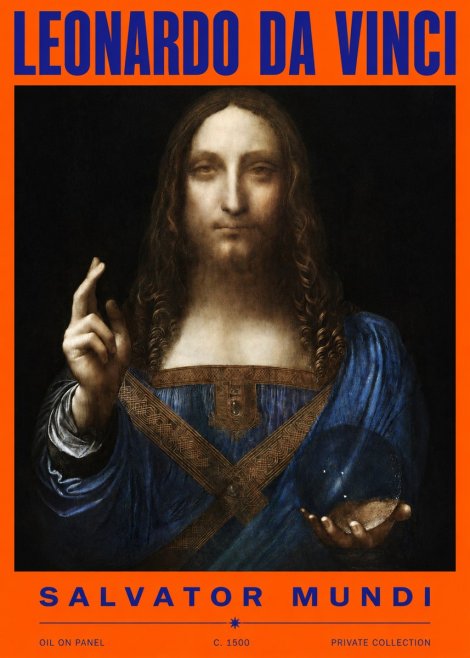 Leonardo da Vinci Salvator Mundi No2 - Poszter