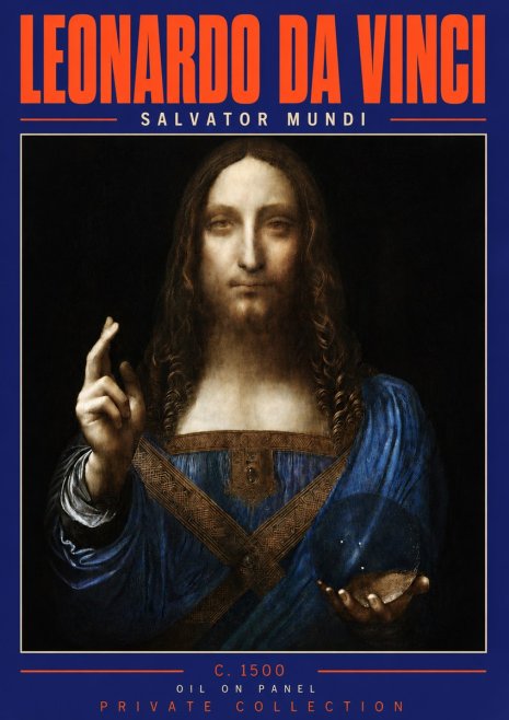 Leonardo da Vinci Salvator Mundi No4 - Poszter