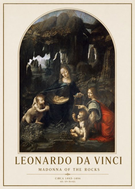 Leonardo da Vinci Madonna of the Rocks No1 - Poszter