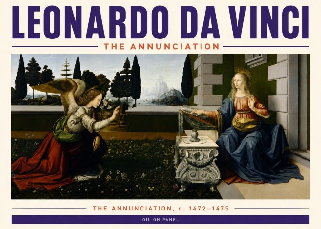 Leonardo da Vinci The Annunciation No4 - Poszter