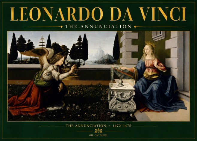 Leonardo da Vinci The Annunciation No5 - Poszter