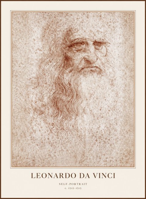 Leonardo da Vinci Self-portrait I No1 - Poszter