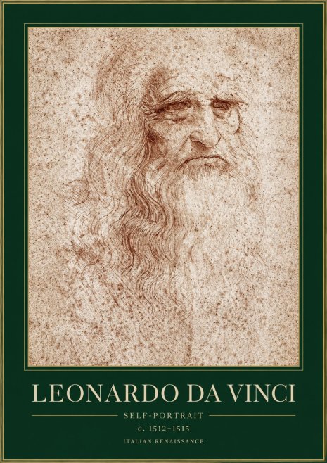 Leonardo da Vinci Self-portrait I No3 - Poszter