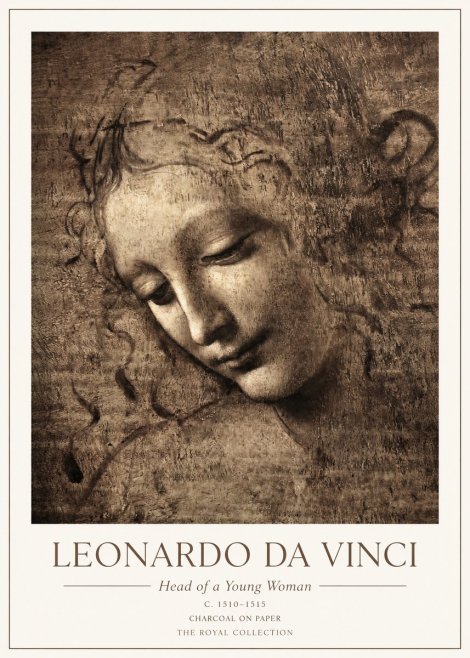 Leonardo da Vinci Head of a Young Woman II No1 - Poszter
