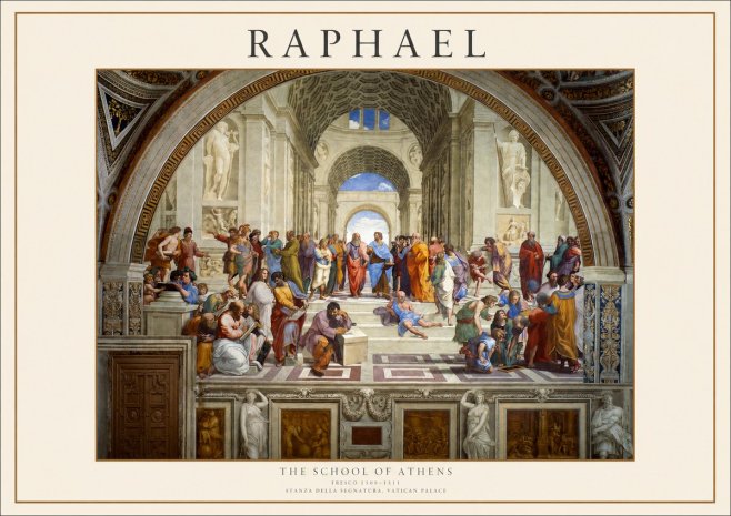 Raphael The School of Athens No1 - Poszter