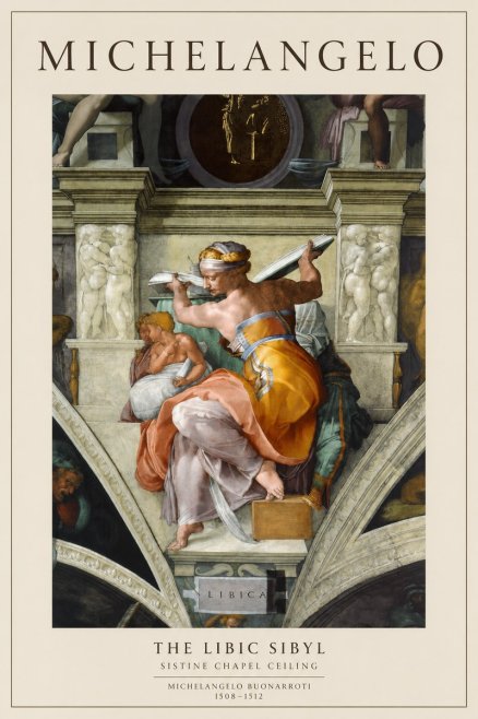 Michelangelo The Libic Sibyl No1 - Poszter