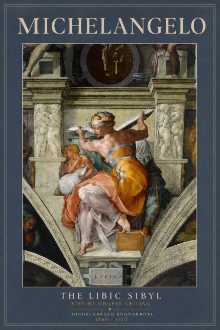 Michelangelo The Libic Sibyl No3 - Poszter