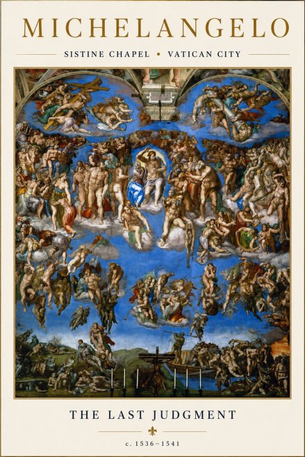 Michelangelo The Last Judgment No4 - Poszter