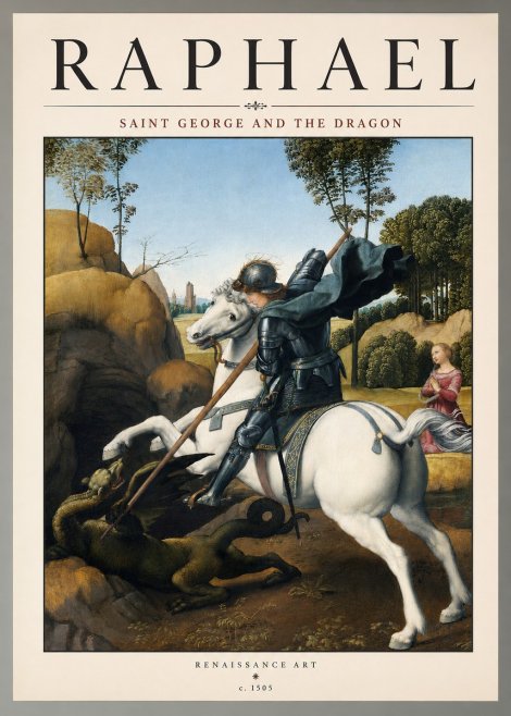 Raphael Saint George and the Dragon No2 - Poszter