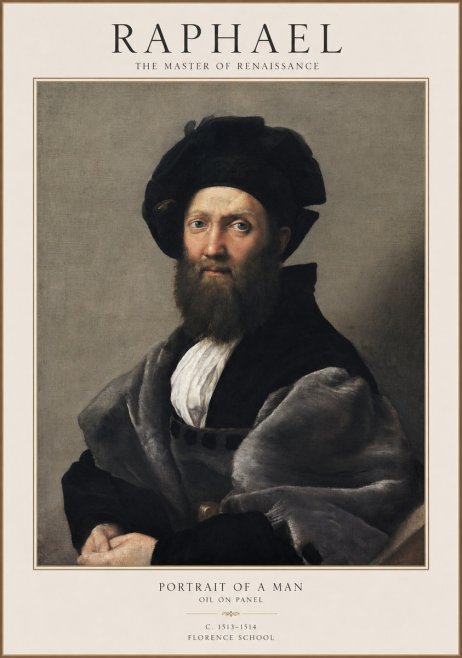 Raphael Portrait of a Man No1 - Poszter