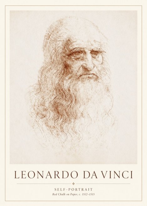 Leonardo da Vinci Self-portrait II No1 - Poszter