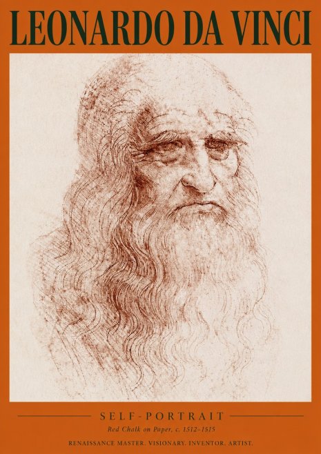 Leonardo da Vinci Self-portrait II No4 - Poszter