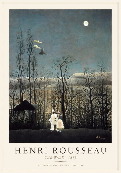 Rousseau The Walkers at Evening No2 - Poszter