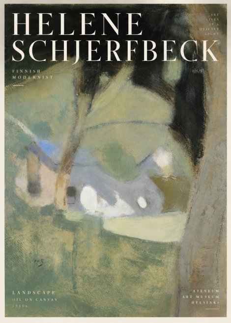 Helene Schjerfbeck Landscape with Houses No5 - Poszter
