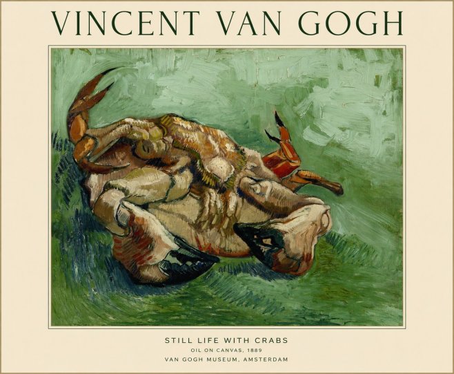 Van Gogh Still Life with Crabs No1 - Poszter