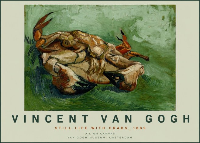 Van Gogh Still Life with Crabs No2 - Poszter