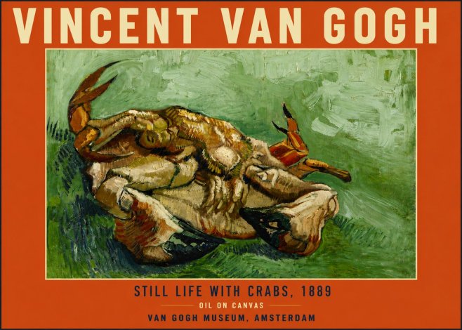 Van Gogh Still Life with Crabs No6 - Poszter