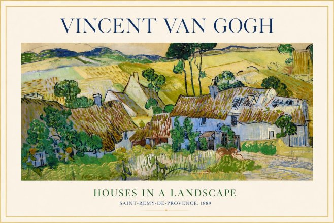 Van Gogh Houses in a Landscape No1 - Poszter