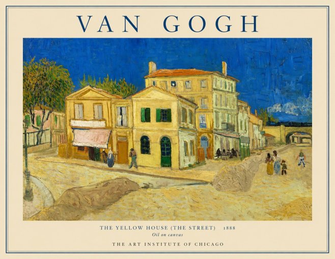 Van Gogh The Yellow House (the Street) No1 - Poszter