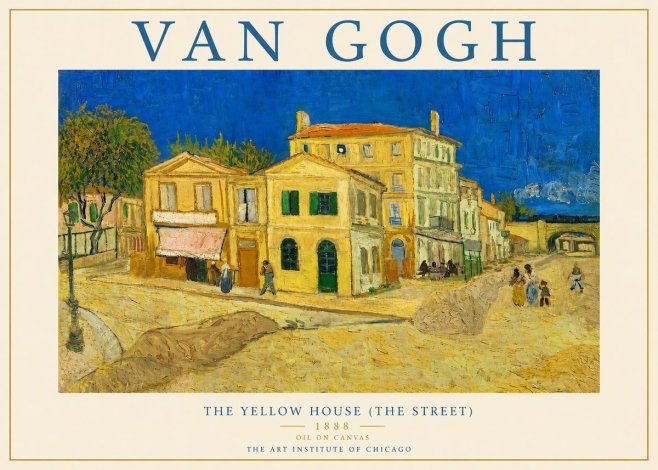 Van Gogh The Yellow House (the Street) No3 - Poszter
