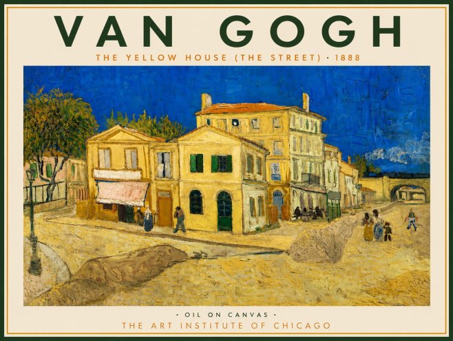 Van Gogh The Yellow House (the Street) No4 - Poszter