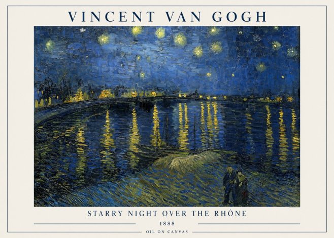 Van Gogh Starry Night over the Rhône No1 - Poszter
