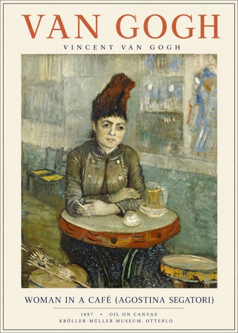 Van Gogh Woman in a Café (Agostina Segatori) No3 - Poszter