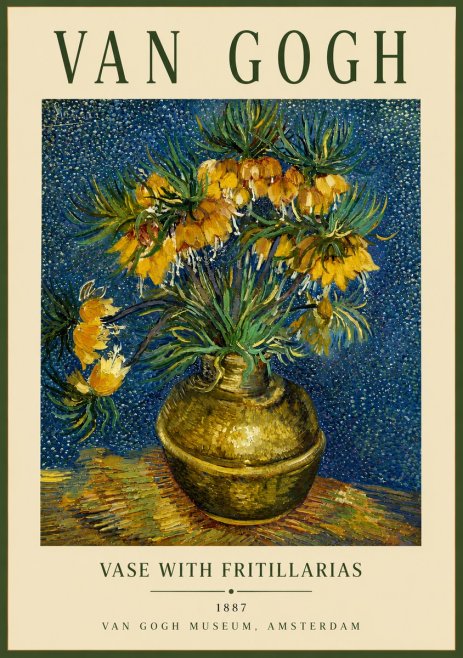 Van Gogh Vase with Fritillarias No5 - Poszter