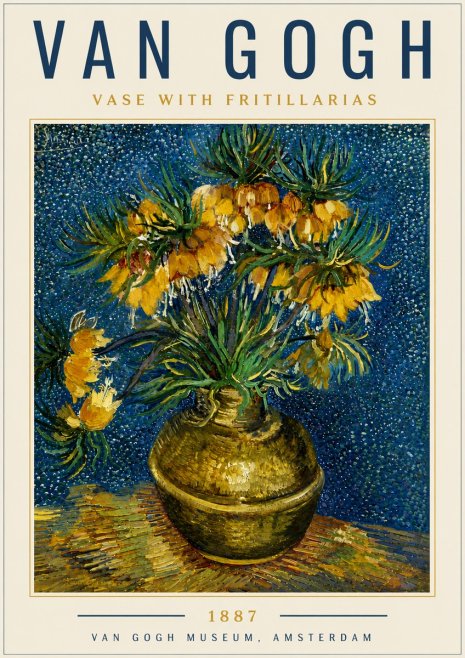 Van Gogh Vase with Fritillarias No6 - Poszter