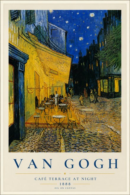 Van Gogh Café Terrace at Night No5 - Poszter