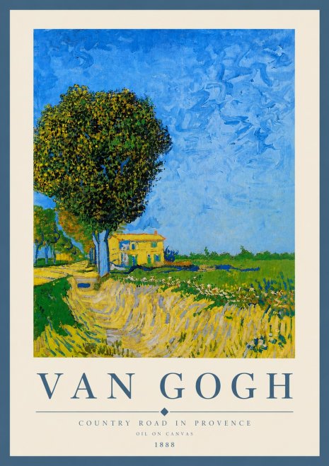 Van Gogh Country Road in Provence II No6 - Poszter