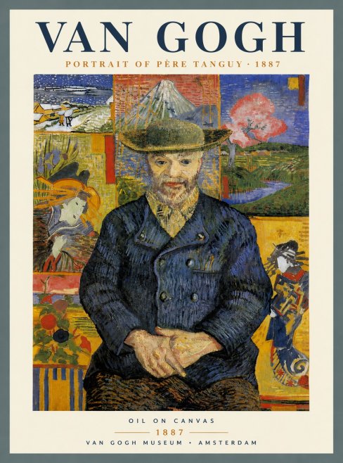 Van Gogh Portrait of Père Tanguy I No6 - Poszter