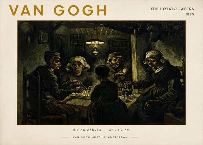 Van Gogh The Potato Eaters II No4 - Poszter