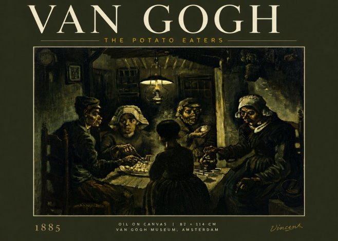 Van Gogh The Potato Eaters II No6 - Poszter