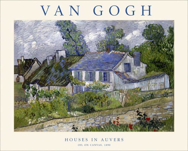 Van Gogh Houses in Auvers No1 - Poszter