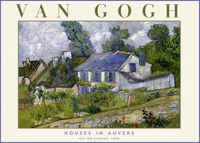 Van Gogh Houses in Auvers No5 - Poszter