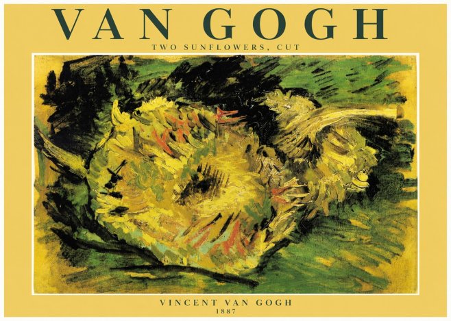 Van Gogh Two Sunflowers, Cut No3 - Poszter