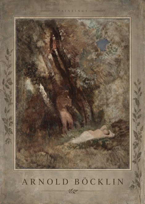 Arnold Böcklin Pan Frightening a Nymph No5 - Poszter