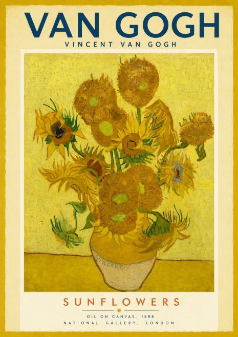 Van Gogh Sunflowers III No4 - Poszter