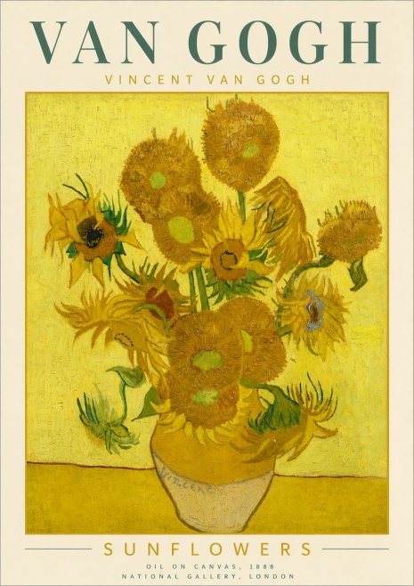 Van Gogh Sunflowers III No6 - Poszter