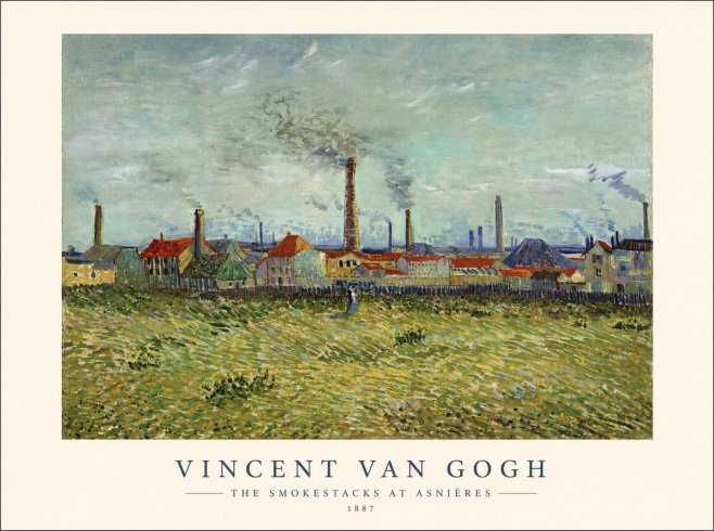 Van Gogh The Smokestacks at Asnières No1 - Poszter