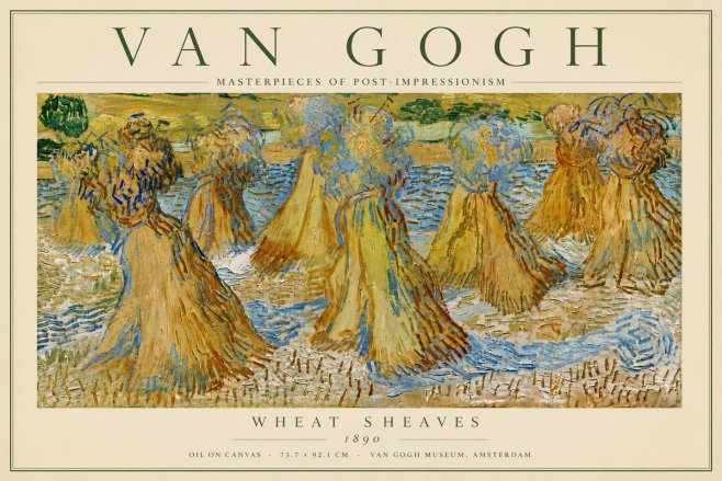 Van Gogh Wheat Sheaves No4 - Poszter