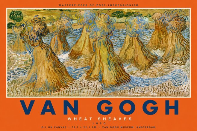 Van Gogh Wheat Sheaves No5 - Poszter
